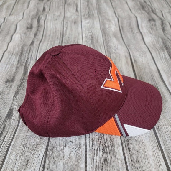 Virginia Tech Hat Russell One Size Hokies Adjustable Embroidered Maroon - Picture 3 of 5